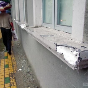 广州亚运整饰工程用泡沫做临街窗台