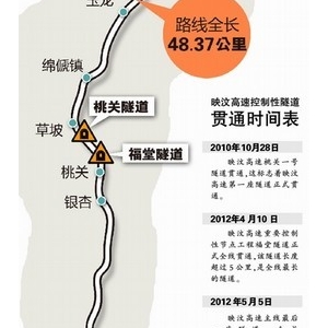 映汶高速全线贯通计划10月通车 工程造价达50亿元