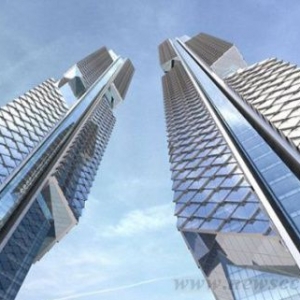 韩国建450米高双子塔 似披龙鳞辐射供暖