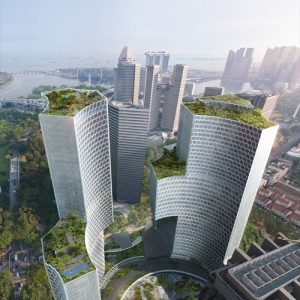 “大裤衩”建筑师推新作 新加坡双景坊
