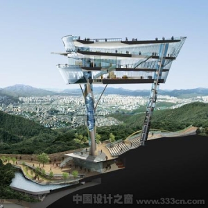 韩国建筑师Changki Yun 的“透明钢琴”瞭望台