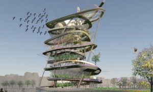 为飞鸟建造的“蜗居”摩天大楼