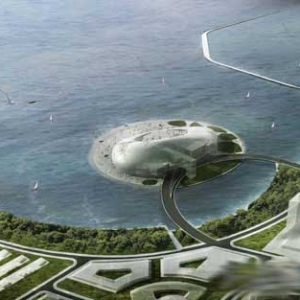 一座面包圈形状的建筑 营口会展中心