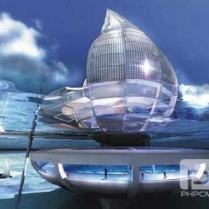 巨型水滴度假胜地 高科技建筑设计(组图)