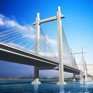 福州林浦大桥明年10月通车 主塔塔柱施工过半