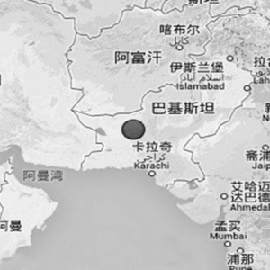 震中所在地区示意图