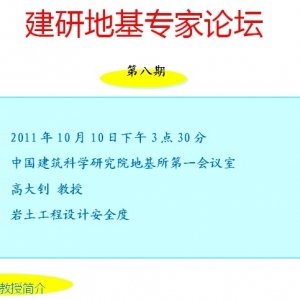 建研地基基础工程有限责任公司举办专家论坛