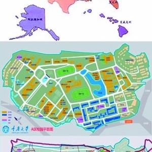 重大校园规划酷似美国地图