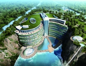佘山深坑酒店:世界最深建筑动工