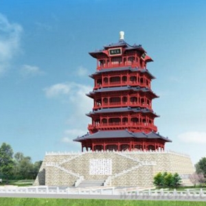 北京仿古建筑永定楼竣工在即 灵感来自黄鹤楼