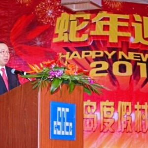 巴哈马总理克里斯蒂出席中国建筑承建的巴哈马大型海岛度假村项目春节联欢晚会