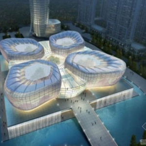 聊城市民文化中心将竣工 “荷花”元素呈现经典