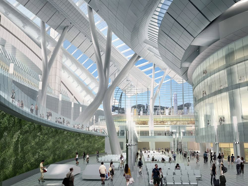 内部空间巨大且富于韵律的变化,这得益于建筑变化的体量造型。图片来源:designboom 内部空间巨大且富于韵律的变化,这得益于建筑变化的体量造型。图片来源:designboom