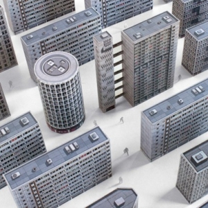 Zupagrafika制作纸模纪念伦敦野兽派建筑