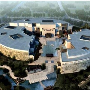 城规展示馆主体已封顶 巢湖岸边将添徽派地标