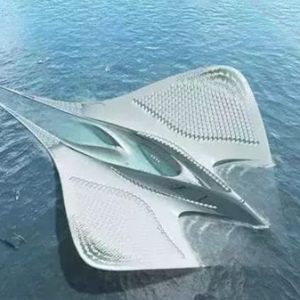 建筑师欲建海上漂浮城市 ,形如魔鬼鱼