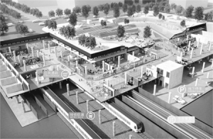 上层广场下层地铁 光谷将建中国最长地下走廊