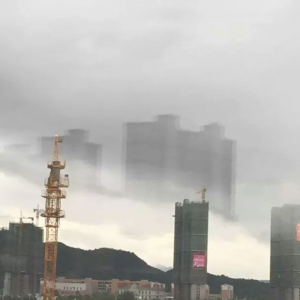 江西武宁现海市蜃楼令人惊叹 时长近半个小时