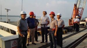 洪湖市港航管理局领导赴湖北省交通规划设计院嘉鱼港总承包项目现场考察指导工作