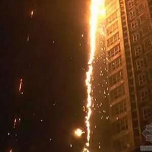 石家庄在建高层工地突发大火 所幸无人员伤亡