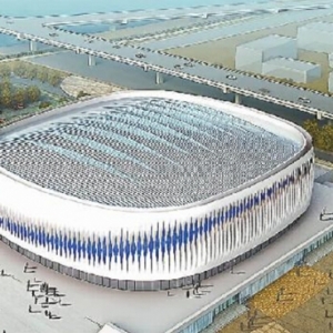 河北首个穹顶结构体育馆在建 2022年冬奥会场馆之一