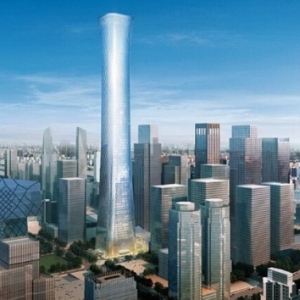 北京第一高楼“中国尊”破150米 总高达528米
