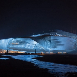 ʻ Dalian international conference center by coop himmelb(l)au