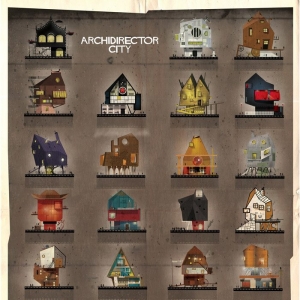 27ݵĽ A Fantastical City Inspired by Famous Directors by Federico Babina