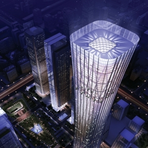 北京地标“中国尊”结构高度突破200米大关