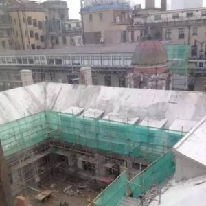 中国第一家“中央银行”修缮结构近日封顶