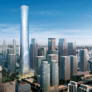 中国尊增长迅猛 已突破300米大关